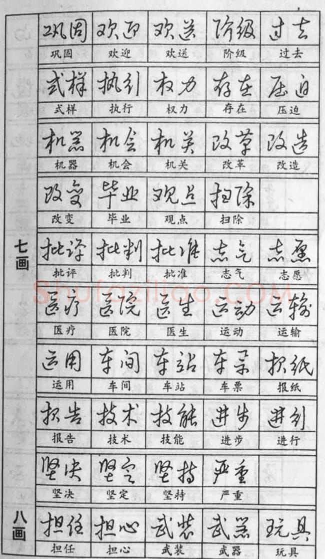 黄若舟经典字帖《怎样快写钢笔字》 | 硬笔书法字帖