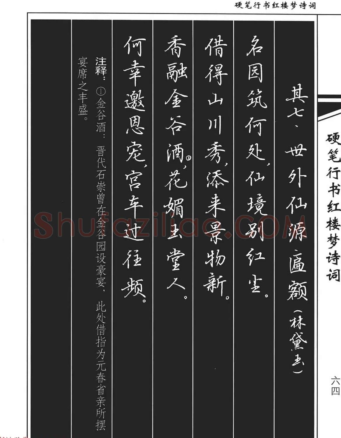 吴玉生钢笔字帖欣赏《硬笔行书红楼梦诗词》 | 硬笔书法字帖