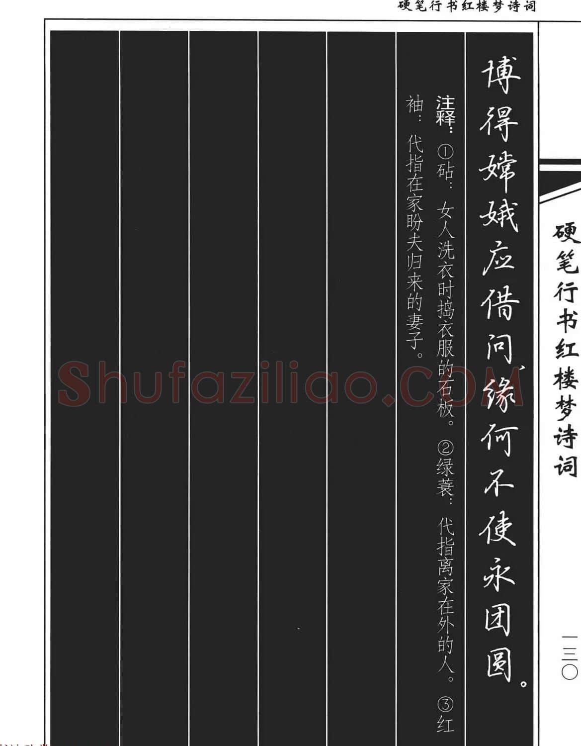 吴玉生钢笔字帖欣赏《硬笔行书红楼梦诗词》 | 硬笔书法字帖