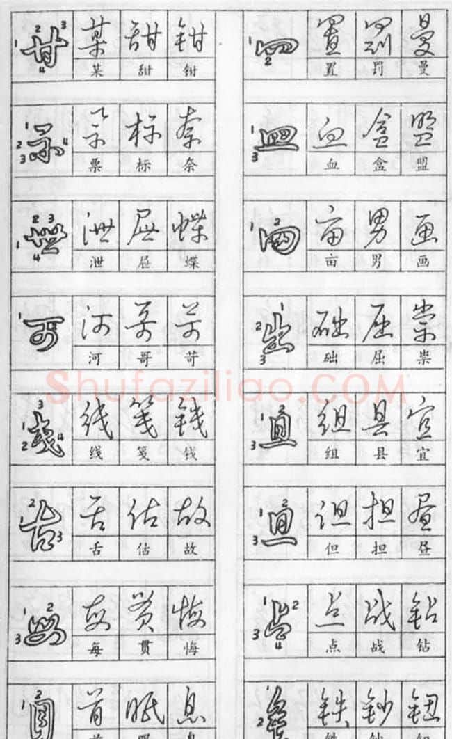 黄若舟经典字帖《怎样快写钢笔字》 | 硬笔书法字帖