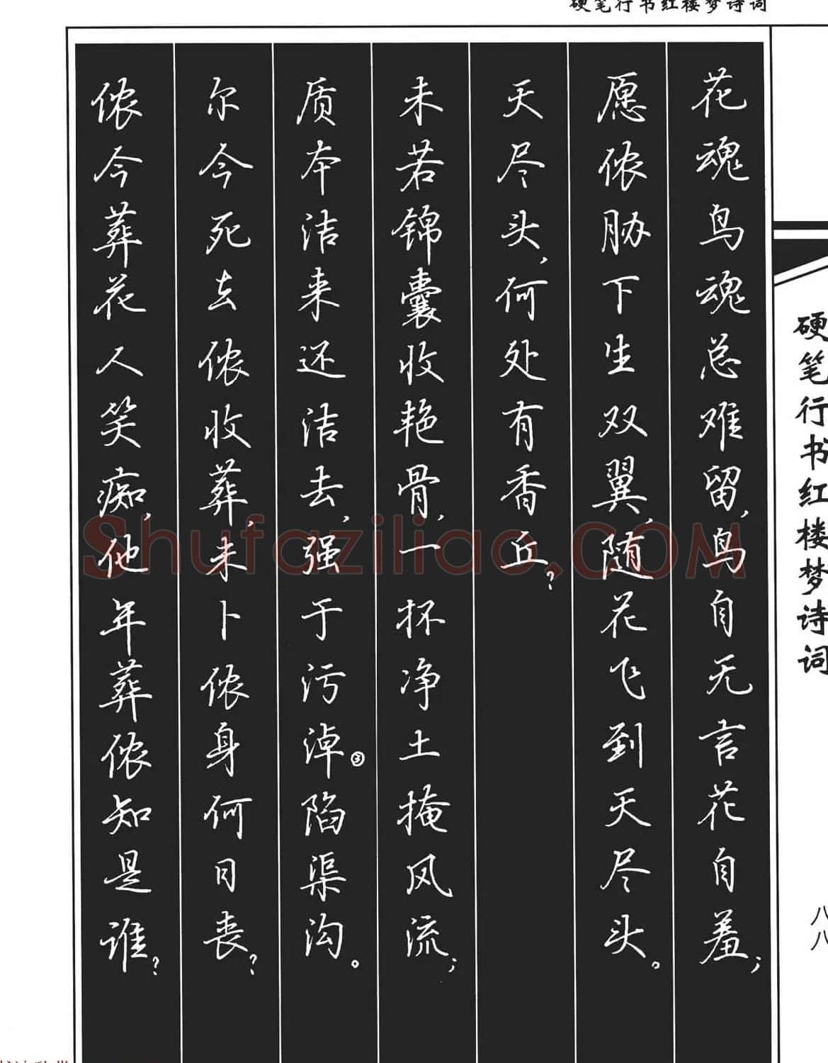 吴玉生钢笔字帖欣赏《硬笔行书红楼梦诗词》 | 硬笔书法字帖
