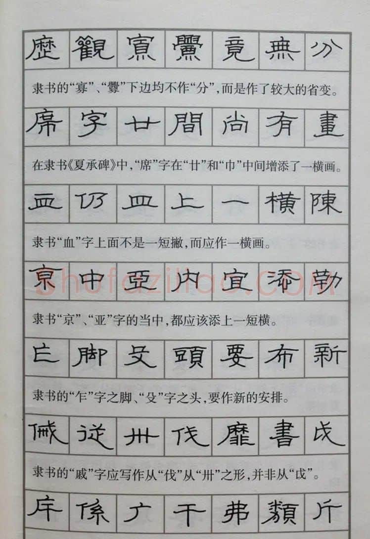 硬笔书法隶书结构一百法增广汉隶辨异歌 | 钢笔书法字帖