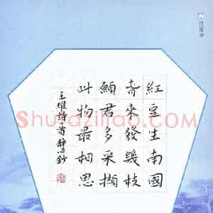 张旗 硬笔楷书作品《王维诗一首》图片欣赏