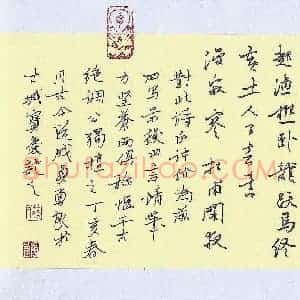 蒋勇良 硬笔行书作品《杜甫阁夜》图片欣赏