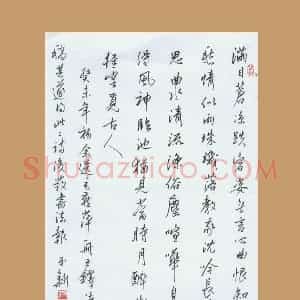齐玉新 硬笔行草作品《毛燕萍诗二首》图片欣赏