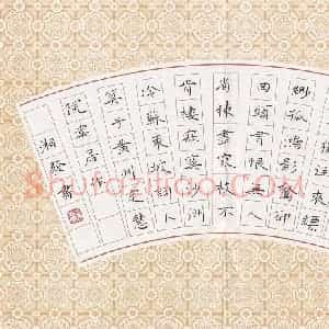 苏湘发 硬笔楷书作品《苏东坡词卜算子黄州定慧院寓居作》图片欣赏