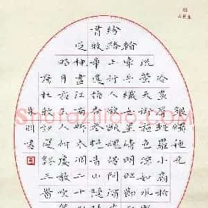 朱羽(成人组 铜奖)硬笔书法大赛 获奖作品图片欣赏