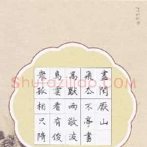 隋俊波 硬笔楷书作品《李白诗敬亭山》图片欣赏