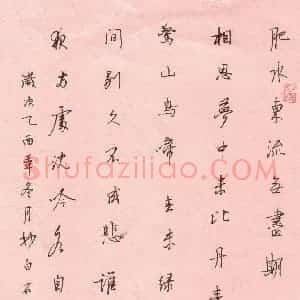硬笔行书作品《抄白石道人诗》图片欣赏