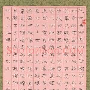 陈学光 硬笔隶书作品《文天祥重建雷州谯楼记节录》图片欣赏